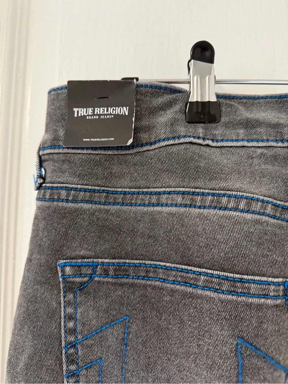 True Religion Men’s Geno SN NF Slim Grey Phantom Wash